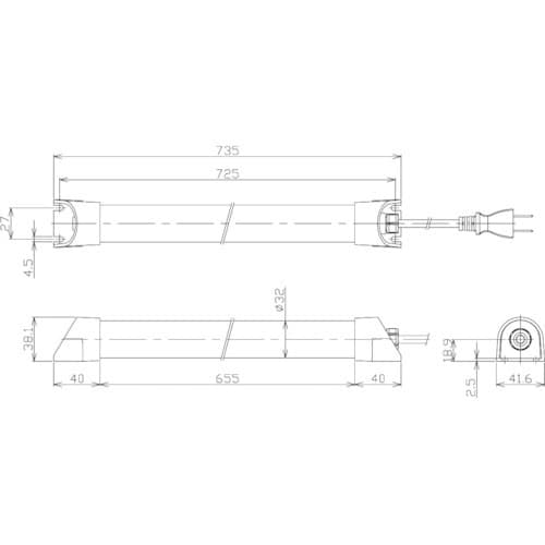 NIKKI 簡易防水型LEDリニアライト AC10