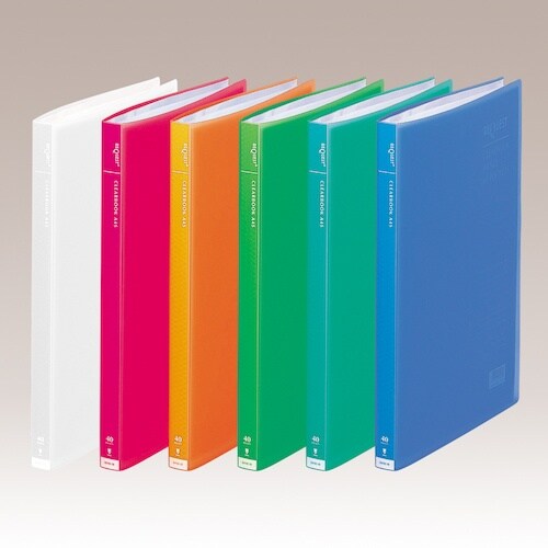 LIHIT 透明クリヤーブック 40P ブルー A