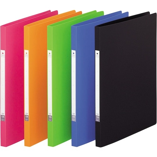 LIHIT パンチレスファイル 青 A4