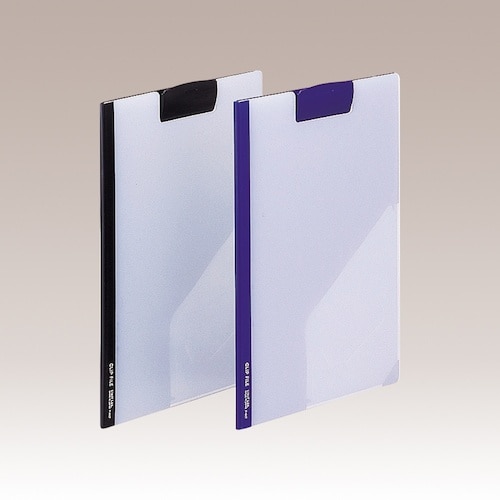 LIHIT クリップファイル(片面透明タイプ) 藍