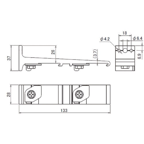 HINAKA “レクト30”レール用アルミダブルブ