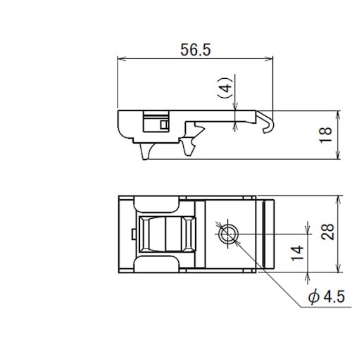 HINAKA “レクト30”レール用天井ワンタッチ