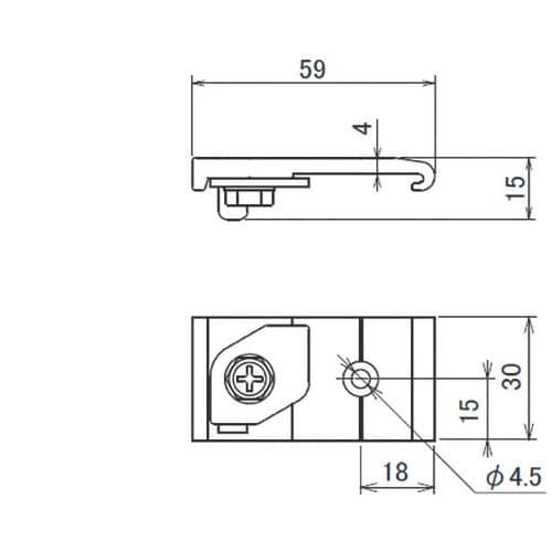 HINAKA “レクト30”レール用アルミ天井ブラ