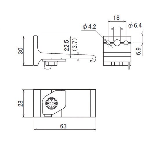 HINAKA “レクト30”レール用アルミブラケッ