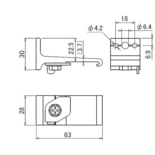 HINAKA “レクト30”レール用アルミブラケッ