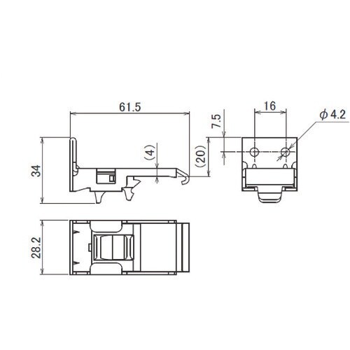HINAKA “レクト30”レール用ワンタッチブラ