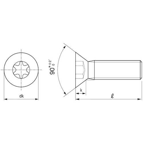 SUNCO 三価ホワイトTRX皿小ネジ(T30 6
