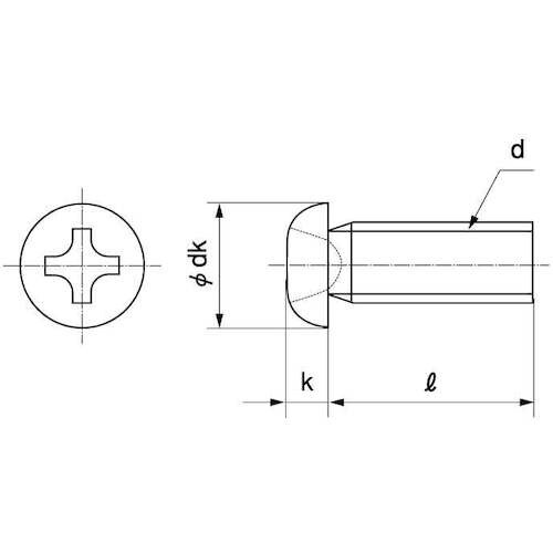 SUNCO 三価ホワイト(+)ナベ小ネジD6小頭