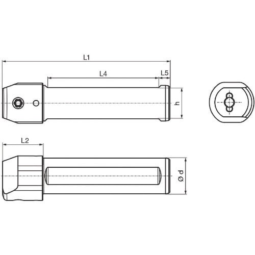 GUHRING 溝入れ工具 丸シャンクホルダ・ 側