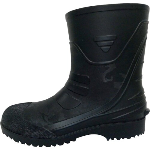 喜多 安全ショートPVC長靴 KR7460 ブラッ