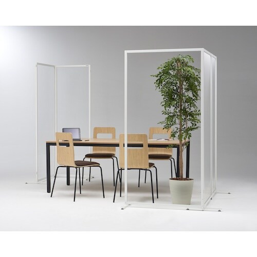 TRUSCO ローパーティション 全面透明 W90