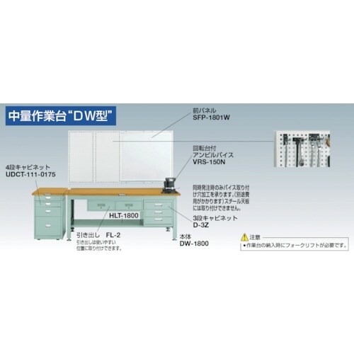 TRUSCO 中荷重作業台(2000kg)DW型