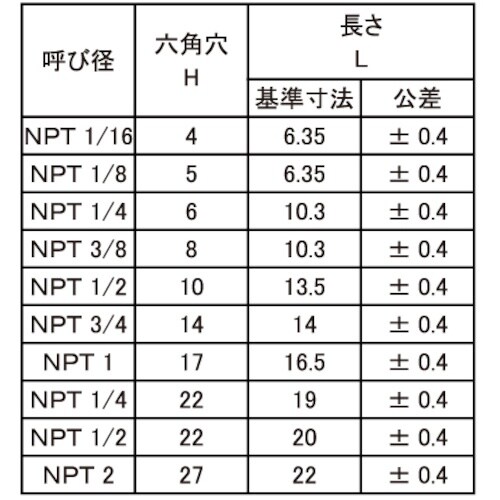 SUNCO SUSプラグ(沈み NPT 1/8 (