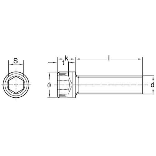 SUNCO ステンCAP(左ネジ 5×50 (10