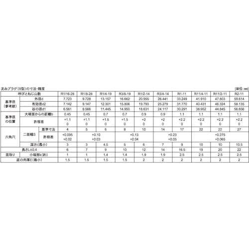 SUNCO BS テーパープラグ 沈み R1/4−
