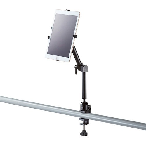 SANWA 支柱取り付け用タブレットホルダー(3関