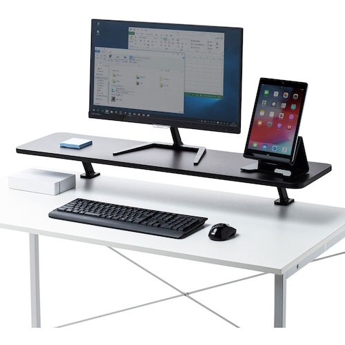 SANWA クランプ式机上ラック(W1000)