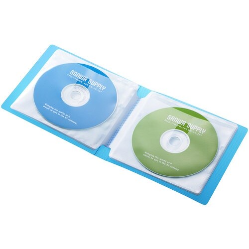 SANWA DVD・CDファイルケース(12枚収納
