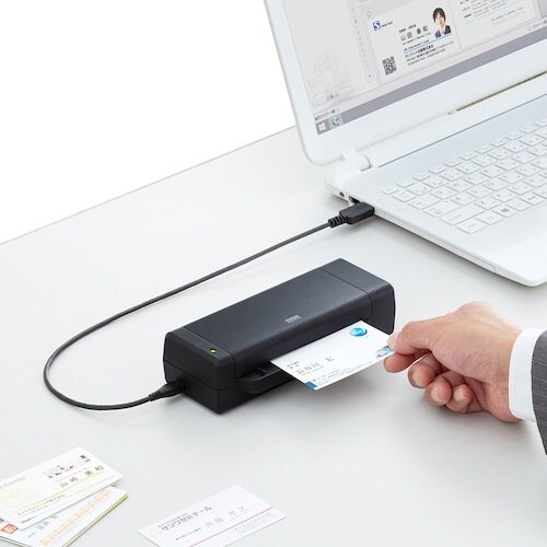 SANWA 名刺スキャナ(両面スキャン対応)