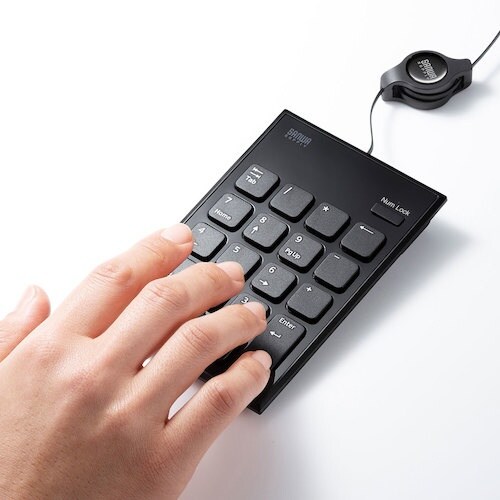 SANWA 巻取りUSBテンキー