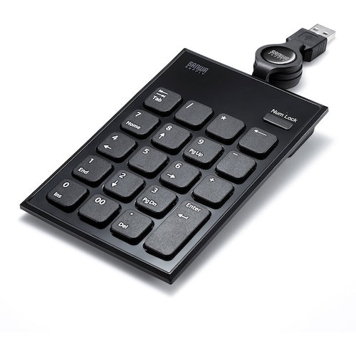 SANWA 巻取りUSBテンキー