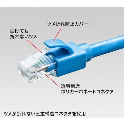 SANWA カテゴリ6A LANケーブル