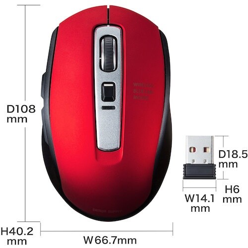 SANWA ワイヤレスブルーLEDマウス