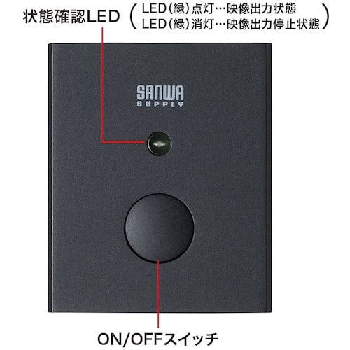 SANWA 4K対応HDMI手元ON/OFFスイッ