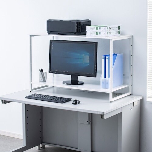 SANWA スチール製机上ラック(W980)