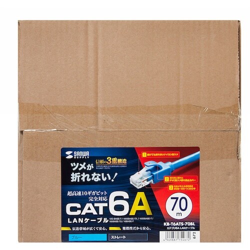 SANWA カテゴリ6A LANケーブル