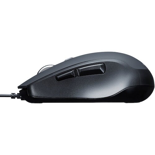 SANWA 静音有線ブルーLEDマウス(5ボタン)