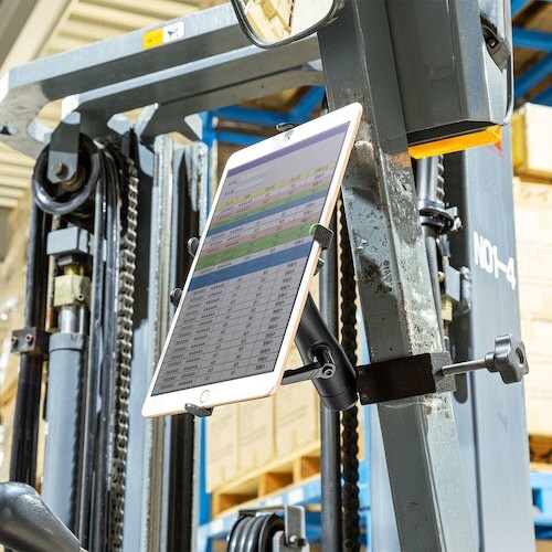 SANWA 支柱取り付け用タブレットホルダー(2関