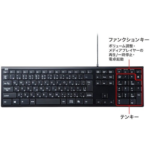 SANWA USBスリムキーボード