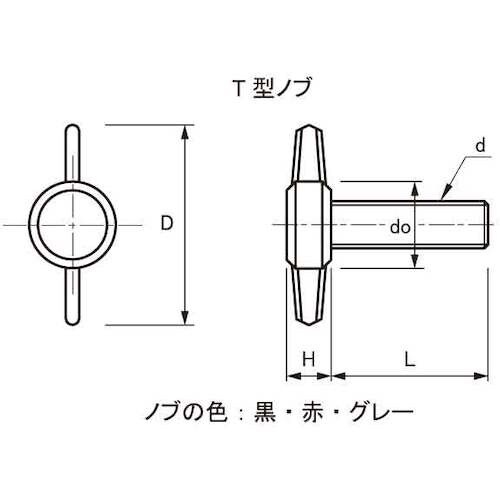 SUNCO サムスクリュ−(全ネジ T型(黒 5×