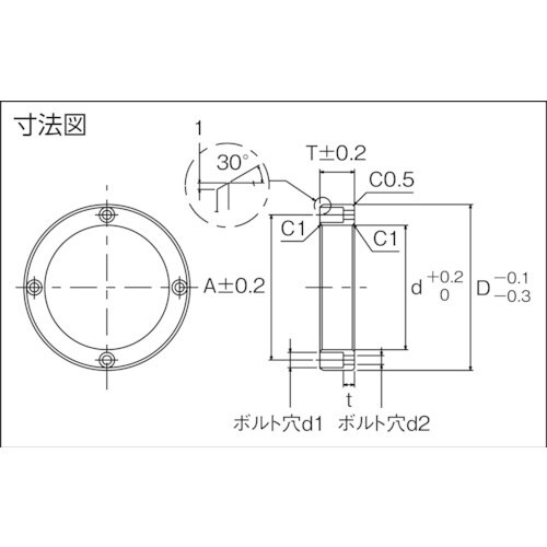 TRUSCO ロケートリング(ボルトタイプ用、4穴