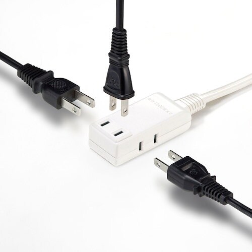 SANWA マイクロタップ 3個口 0.2m ホワ