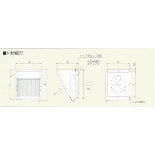 ホーコス 有圧換気扇用グリースフィルター F型