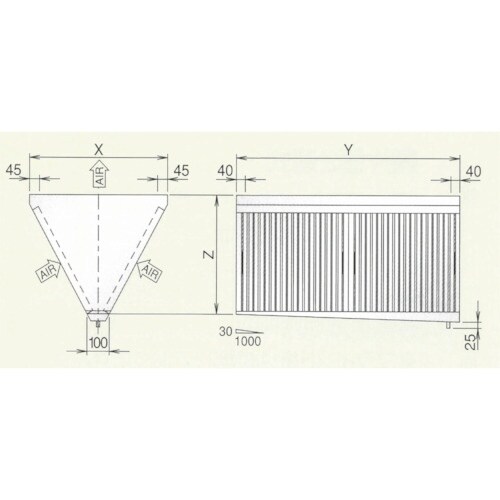 ホーコス F型グリースフィルター 両面2連式