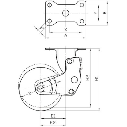 ハンマー クッション 静シリーズ プレート式 固定