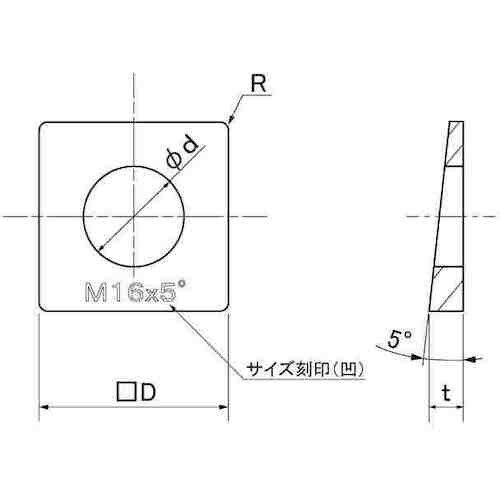 SUNCO 三価ホワイト テーパーW 茨木ナミテイ