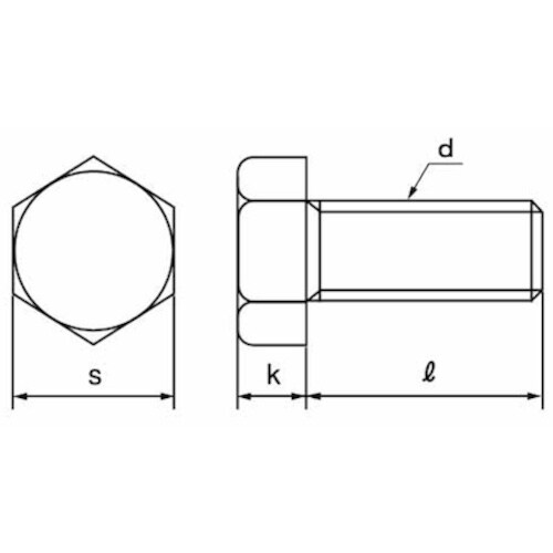 SUNCO ステン 六角ボルト 全ネジ 1/4X8