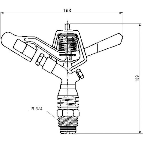 SANEI フルサークルスプリンクラー上部