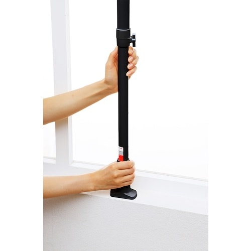 IRIS 286107 木目調窓枠物干し 高さ19