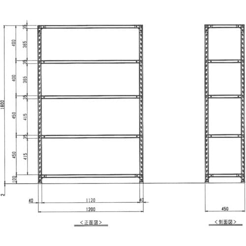 TRUSCO CB型セミボルトレス軽中量棚 120
