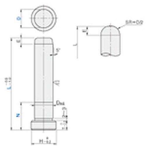 TRUSCO 精密級ガイドピン(ヘッド付タイプ)