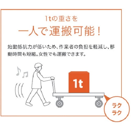 TRUSCO 鋼鉄製運搬車 1トン 1200X75