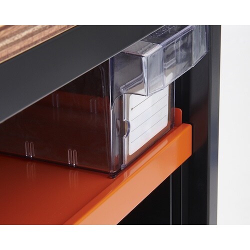 TRUSCO TWB型オープン台 上棚付 900X