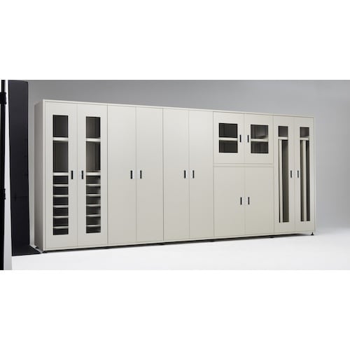 TRUSCO M3型ユニット中量棚 両開き 扉背側