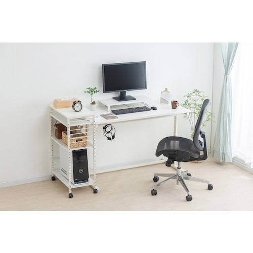 IRIS 285290 デスクサイドワゴン ホワイ