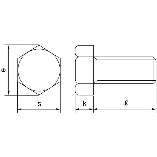 SUNCO 六角ボルト 全ネジ 左ネジ 14X20